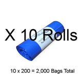 2000 Printed with our logo, 1 Mil. Dog Waste Bags, Free Shipping