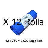 12 Rolls Earth Friendly Dog Waste Bags, Total 3,000 bags