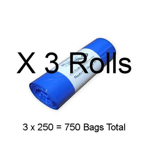 750 Printed 3/4 Mil. Dog Waste Bags, Free Shipping - DogBagsandMore.com