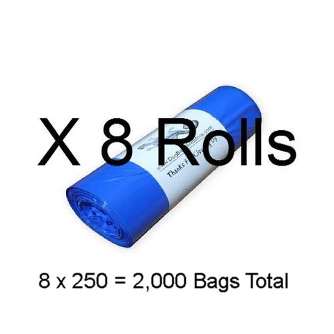 2000 No Logo, 3/4 Mil. Dog Waste Bags, Free Shipping